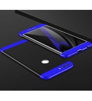 Huawei P9 Lite 2017 Kılıf Zore Ays Full Koruma Kılıf (Siyah-Mavi)