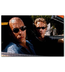Cakapuzzle Fast and Furious Walker ve Diesel Yarışıyor  Puzzle Yapboz MDF (Ahşap) (1000 Parça)