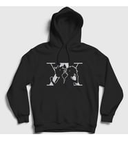 Presmono Unisex Gri Killua And Gon Anime Hunter X Hunter Kapüşonlu Sweatshirt 238483tt (Siyah)