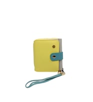 SİA ÇANTA Ollbag Rengarenk Kadın Cüzdan Cift Çıtlı Dış Ana Bölme  Metal Fermuarlı Orta Bölüm Bileklikle Taşıma İmkanı Kaliteli Malzeme Mükemmel İşçilikli kadın Cüzdan (Sarı)