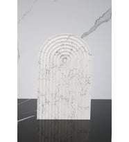 Mermer Desenli El Yapımı Beton Sunum Tabağı Dekoratif Sunumluk 30 Cm (Beyaz Gümüş)