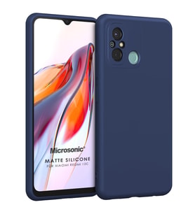Microsonic Matte Silicone Xiaomi Redmi 12C Kılıf Siyah (Lacivert)