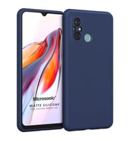 Microsonic Matte Silicone Xiaomi Redmi 12C Kılıf Siyah (Lacivert)