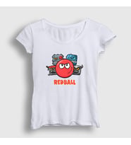 Presmono Kadın Sarı Crew Oyun Red Ball T-Shirt 357088tt (Beyaz)