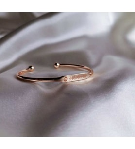 Unisex Oval Spotify Kodlu Kelepçe Bileklik (Rose)