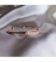 Unisex Oval Spotify Kodlu Kelepçe Bileklik (Rose)