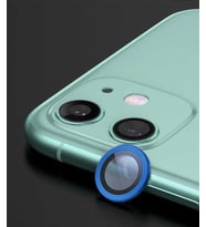 Uyumlu Model Apple iPhone 12 Kamera Lens Koruyucu Çerçeveli Koruyucu CL-07 (Lacivert)