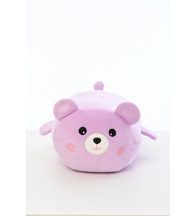 Figürlü Peluş Oyuncak Yastık Yumuşak Ve Sevimli 40 Cm Rulo Peluş Oyuncak (Mor)