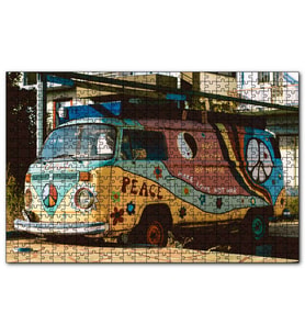 Cakapuzzle Terkedilmiş Hippi Minibüs  Puzzle Yapboz MDF (Ahşap) (500 Parça)