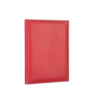 Deri Defter Günlük Journal Ajanda Tarihli Çizgili 168 Yaprak Rainbow Vegan 17X24 cm (Kırmızı)