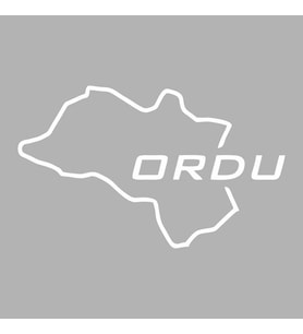 Ordu Harita Araba Sticker siyah 17x10 CM (Beyaz)