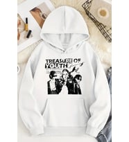 Treasure Of Youth Baskılı Oversize Sweatshirt (Beyaz)