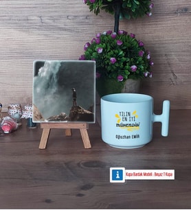 Mühendisler Günü Hediyesi Fotoğraflı Dekoratif Taş, Kupa Bardak Beyaz Hediye (Model 12)