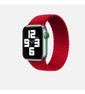 Apple Watch 7/8/9 41mm Kordon Medium Örgü Solo Loop Kordon 32 (Kırmızı)