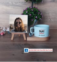 Diyaliz Teknisyeni Fotoğraflı Dekoratif Taş, Kupa Bardak Beyaz Hediye Diyaliz Teknisyenine Hediye (Model 8)