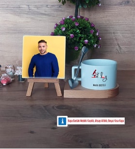 Patolog Fotoğraflı Dekoratif Taş, Kupa Bardak Beyaz Hediye (Model 8)
