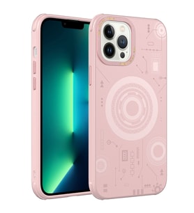 Apple iPhone 13 Pro Kılıf Zore Wireless Şarj Özellikli Desenli Hot Kılıf (Rose)