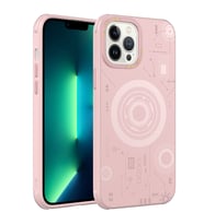 Apple iPhone 13 Pro Kılıf Zore Wireless Şarj Özellikli Desenli Hot Kılıf (Rose)