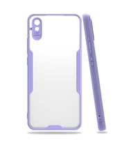 Xiaomi Redmi 9A Kılıf Parfe Kenarları Pastel Renk Silikon Kılıf (Mor)