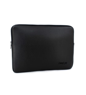 DERİSE CLUB UNİSEX SİYAH RENK  KÜÇÜK 12,9 & 13,3 İNÇ iPAD TABLET KILIFI, MACBOOK VE  NOTEBOOK ÇANTASI (Siyah)