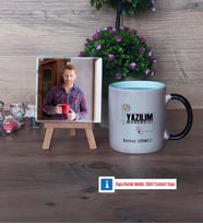 Yazılım Mühendisi Fotoğraflı Dekoratif Taş, Kupa Bardak Beyaz Hediye (Model 9)