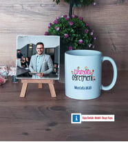 İspanyolca Öğretmeni Fotoğraflı Dekoratif Taş, Kupa Bardak Beyaz Hediye (Model 1)