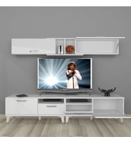 Decoraktiv Eko 5220 Slm Silver Tv Ünitesi Tv Sehpası (Beyaz)