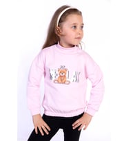 Toontoy Kız Çocuk Baskılı Sweatshirt (Açık Pembe)
