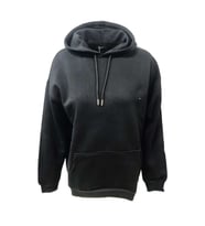 Z&M Fashion Z00728 Kadın Oversize Kapüşonlu Üç İplik Sweatshirt - Z00728 - Beyaz - ST00728-Beyaz-S (Siyah)