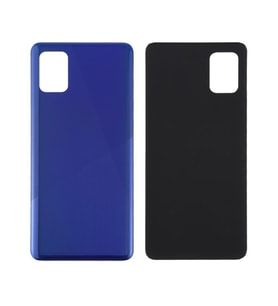 Samsung A31 Arka Pil Kapağı, LOGOLU, Lens Hariç (Mavi)