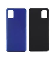 Samsung A31 Arka Pil Kapağı, LOGOLU, Lens Hariç (Mavi)