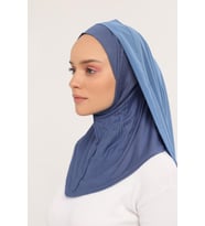 Hazır Lüks Pratik Hijablı  Şifon Şal (KOT)