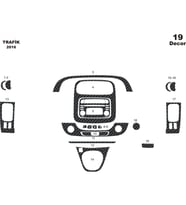 Meriç® Renault Trafic Ön Torpido Kaplama Maun 19 Parça 2016-› (Karbon)