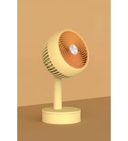 Vantilatör Mini Vantilatör Masa Vantilatörü Ayaklı 3 Kademeli Şarjlı (Sarı)