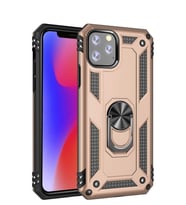 Microsonic Apple iPhone 11 Pro (5.8'') Kılıf Military Ring Holder (Gold)