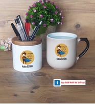 Öğretmenler Günü Hediyesi Kalemlik, Kupa Bardak T Kişiye Özel Hediye (Model 2)