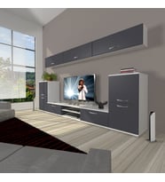 Decoraktiv Eko 9 Mdf Dvd Tv Ünitesi Tv Sehpası (Beyaz - Antrasit)