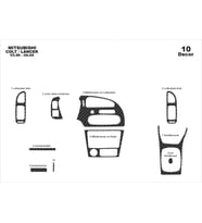 Meriç® Mitsubishi Colt Ön Torpido Kaplama Maun 10 Parça 1996-2004 (Karbon)