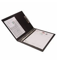 2K ÇİFT MEKANİZMALI A4 EVRAK SUNUM KLASÖRÜ SEKRETERLİK + 4D HALKA MEKANİZMA BİALA 26X32 CM (Siyah)