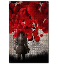 Cakapuzzle Korkunç Palyaço Baskılı Görsel Puzzle Yapboz MDF (Ahşap) (255 Parça)