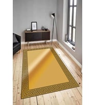 Dijital Baskılı Yıkanabilir Kaymaz Modern Renkli Salon Halısı Mutfak Halısı Yolluk ND-HY-1394 (Gold)