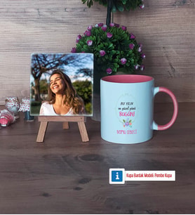 Doğum Günü Hediyesi Fotoğraflı Dekoratif Taş, Kupa Bardak Beyaz Hediye (Model 6)