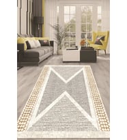 Dijital Kaymaz Taban Yıkanabilir Modern Renkli Salon Halısı Mutfak Halısı Yolluk ND-HT-168 (Gold)