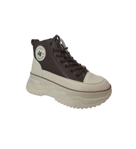 Gamelu 23Kz Gınza Kadın Kalın Taban Sneakers Bot - Siyah - ST01056-Siyah-36 (Kahverengi)