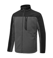 Ghassy Co. Erkek Antipilling Thermal Garnili Tam Fermuarlı Polar Ceket (Füme)