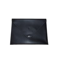 Çıtçıtlı Deri Zarf Dosya A4 Rainbow Vegan Portföy 200 Yaprak Kapasiteli 25,5x33,5 cm (Siyah)