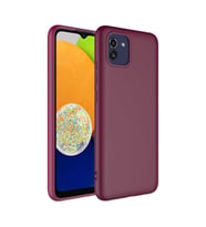 Galaxy A03 Kılıf Zore Mara Lansman İç Yüzeyi Kadife Kılıf (Koyu Mor)