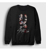 Presmono Unisex Beyaz Members Stray Kids Sweatshirt 122958tt (Siyah)