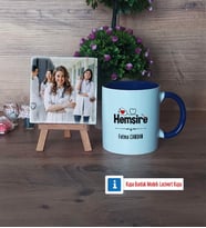Hemşire Fotoğraflı Dekoratif Taş, Kupa Bardak Beyaz Hediye (Model 3)