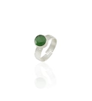 Kadir Jewellery 925 Ayar Gümüş Kaplama Zirkon Taşlı Ayarlanabilir Kadın Minimal Yüzük (Yeşil)